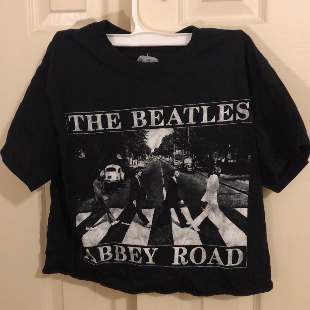 Beatles band cropped band shirt